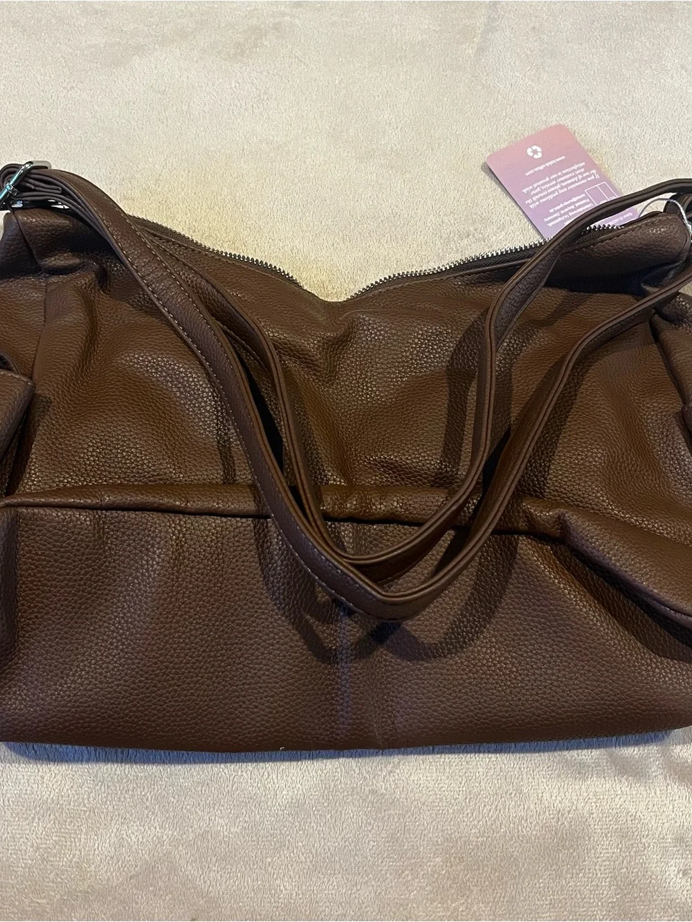 KALIDI Y2K Shoulder Bag Casual Hobo Vintage Punk Vegan Leather Purse, Brown